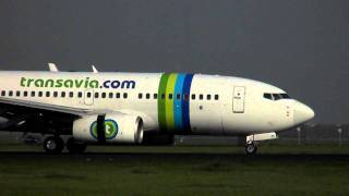 Transavia  Boeing 737 700 landing Amsterdam Schiphol