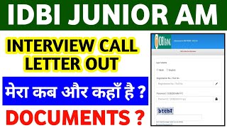 IDBI Junior Assistant Manager Interview Call Letter Out || Documents For IDBI JAM Interview 2023 ||