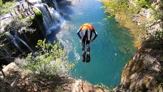 JUMPING THE MOST BEAUTIFUL WATERFALL EVER!