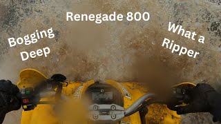 Can am Renegade gets ripped down trails