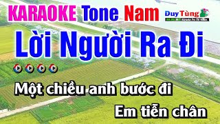 Lời Người Ra Đi || Karaoke - Tone Nam || Nhạc Sống Duy Tùng