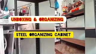 STEEL ORGANIZING CABINET Unboxing & Organizing Part 2 ☺️💙 #cabinet #organizing #fypシ゚ #fypyoutube