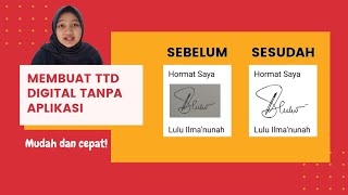 Cara bikin tanda tangan digital | Cara membuat tanda tangan digital di laptop | Membuat ttd digital