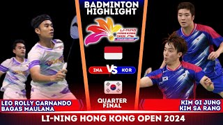 Kim/Kim (KOR) vs Leo/Bagas (INA) | Hongkong Open 2024 Badminton