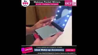 8 LED Foldable Makeup Pocket Mirrors