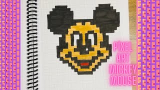 💕 MICKEY MOUSE 💕Pixel art idea✍️ How to draw pixel art / How to draw pixel MICKEY MOUSE 💕♥️