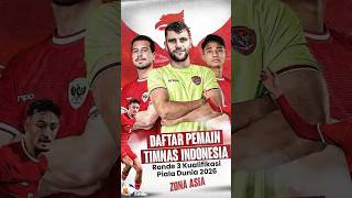 Daftar #PemainTimnas Indonesia dalam kualifikasi Piala Dunia 2026 #timnasday #TimnasIndonesia