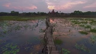 The Gae Dam Wooden Bridge in Maha Sarakam