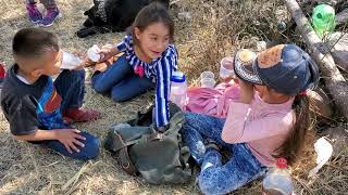 Un mini picnic cuidando las vacas