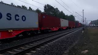 VECTRON MS DB Cargo Polska z kontenerami, Emilianowo 27.01.2022r.