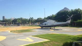 Helicopter take off in Rio de Janeiro