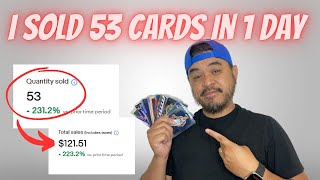 I Made THIS MUCH Selling 53 LOW END SPORTS CARDS in a SINGLE DAY!