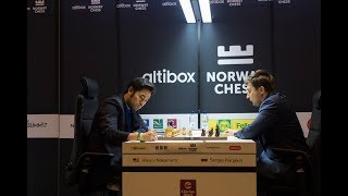 HIKARU NAKAMURA VS SERGEY KARJAKIN - NORWAY CHESS 2017 ROUND 6