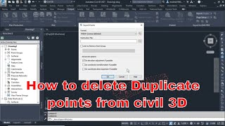 How to delete duplicate points from civil 3d