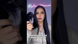 REPARA PUNTAS MALTRATADAS DEL CABELLO 😱 #trucosdebelleza #cabellosano #cabellolargo #capilar