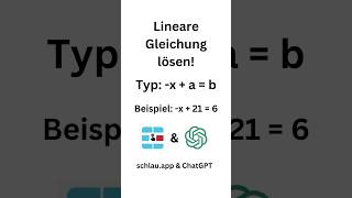 Mathe-Aufgaben mit Gleichungen. Typ x + a = b. schlau.app mit Sprach-Explainer & ChatGPT Lösungsweg