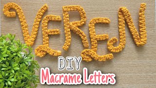 DIY Macrame Letters | tutorial membuat makrame huruf | tutorial macrame name