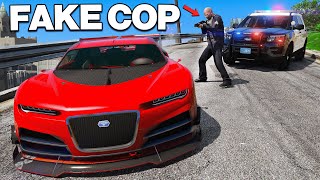 Stealing Expensive Cars as Fake Cop in GTA 5 RP