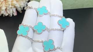 18k white gold turquoise bracelet