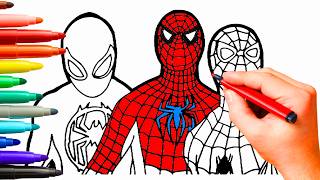 How I Color Avengers Superhero Team – Big Spiderman Coloring & More!