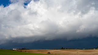 Konwekcyjne opady krupy śnieżnej i śniegu 5 marca 2023 Timelapse