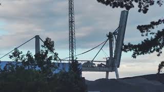 Sprengung der Brücke 2 (Kran) in Nordenham am 29.5/ 21:40 Uhr