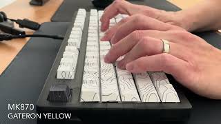 Gateron Yellow KS3 | MK870 TKL | Typing Sound ASMR