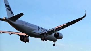 PSatB Finnair A350 overhead landing at Barcelona