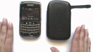 Leather Case for BlackBerry Tour 9630  (Glove Fit, Thin Pocket)