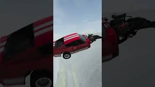 Stolen muscle car bridge jump! #beamngcrashes #beamngdrive