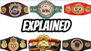 Explaining The Belts In BOXING