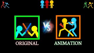 supreme duelist stickman 🇷🇺 original vs animation 🇧🇷 🇻🇳 #animations #gaming #funnyvideo #shorts