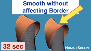 Smooth without affecting Edge Border | Nomad Sculpt