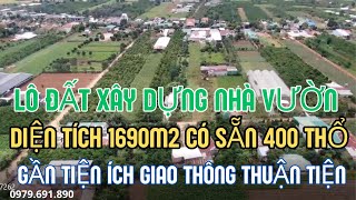 Bình Thạnh, Đức Trọng Chủ Cần Bán Lô đất 1690 m2, đã có 400 TC, tiện LÀm Nhà vườn