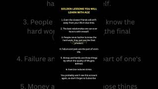 Golden Lessons You Will Learn With Age Save For Later #motivation #fyp