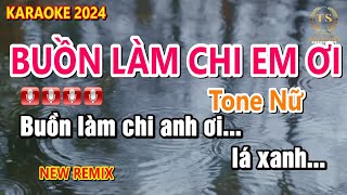 Buồn Làm Chi Em Ơi Remix Karaoke Tone Nữ | Sinh Nguyễn Karaoke | Beat R&B HipHop