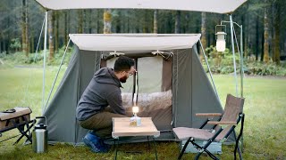 Solo Tent Camping in the Rain