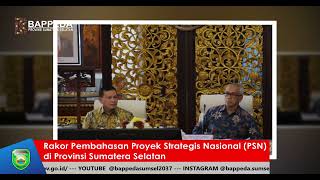 Rapat Koordinasi Pembahasan Proyek Strategis Nasional PSN di Provinsi Sumatera Selatan