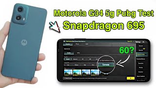 Motorola G34 Pubg Test | Motorola G34 Bgmi Test Snapdragon 695 5g