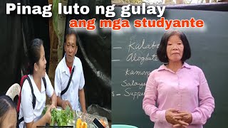 Pinag luto ang mga studyante ng gulay