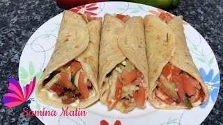 বেঁচে যাওয়া চিকেন দিয়ে চিকেন শর্মা ॥ Chicken Wrap Recipe ॥ Chicken Paratha Roll ॥ Chicken Shawarma