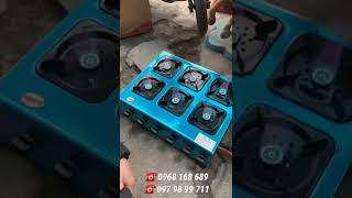 Bếp Gas 6 Họng Đồng Lửa Phụt Mạnh | Bếp Gas 6 Lò LỬA MẠNH #short