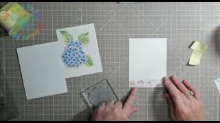 Layering Colors Hydrangea Flower Card Tutorial - #Alinacutle® #AlinaCraft #handmadecards