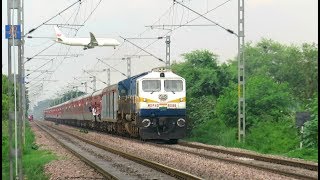 Evening Traffic of Diesel Trains and Flights at Delhi.