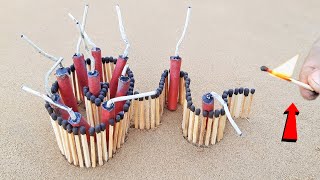 Matchstick Chain Domino Vs Diwali Crackers Amazing Experiment 😱 सोचा नहीं था ऐसा होगा ?