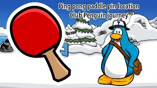 (Unavailable) Ping Pong paddle pin location | Club penguin journey