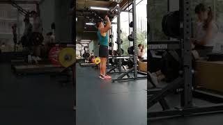 Barbell Reverse Curl to OH Press 2