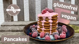 einfache und fluffige Pancakes / vegan / zuckerfrei / megalecker / glutenfrei backen mit Nadine