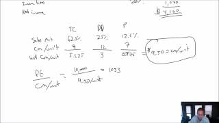 MA Module 7, Video 4,Multi Product Breakeven Analysis,  Problem 7-3B