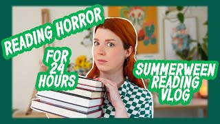 reading HORROR for 24 HOURS (🎃 Summerween 🎃  reading vlog!) #summerween #readingvlog